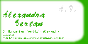 alexandra vertan business card